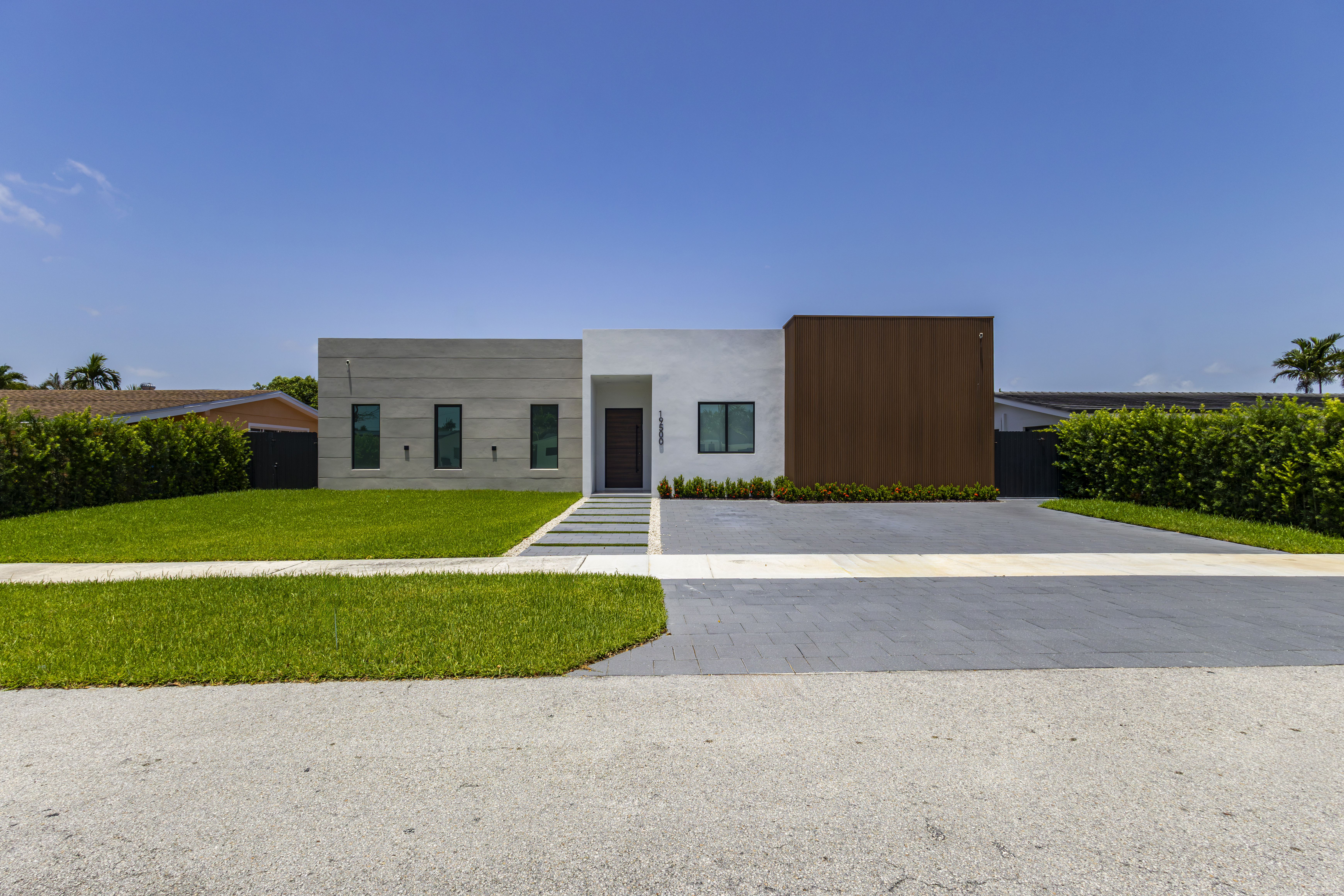 Exterior — full front facade from street