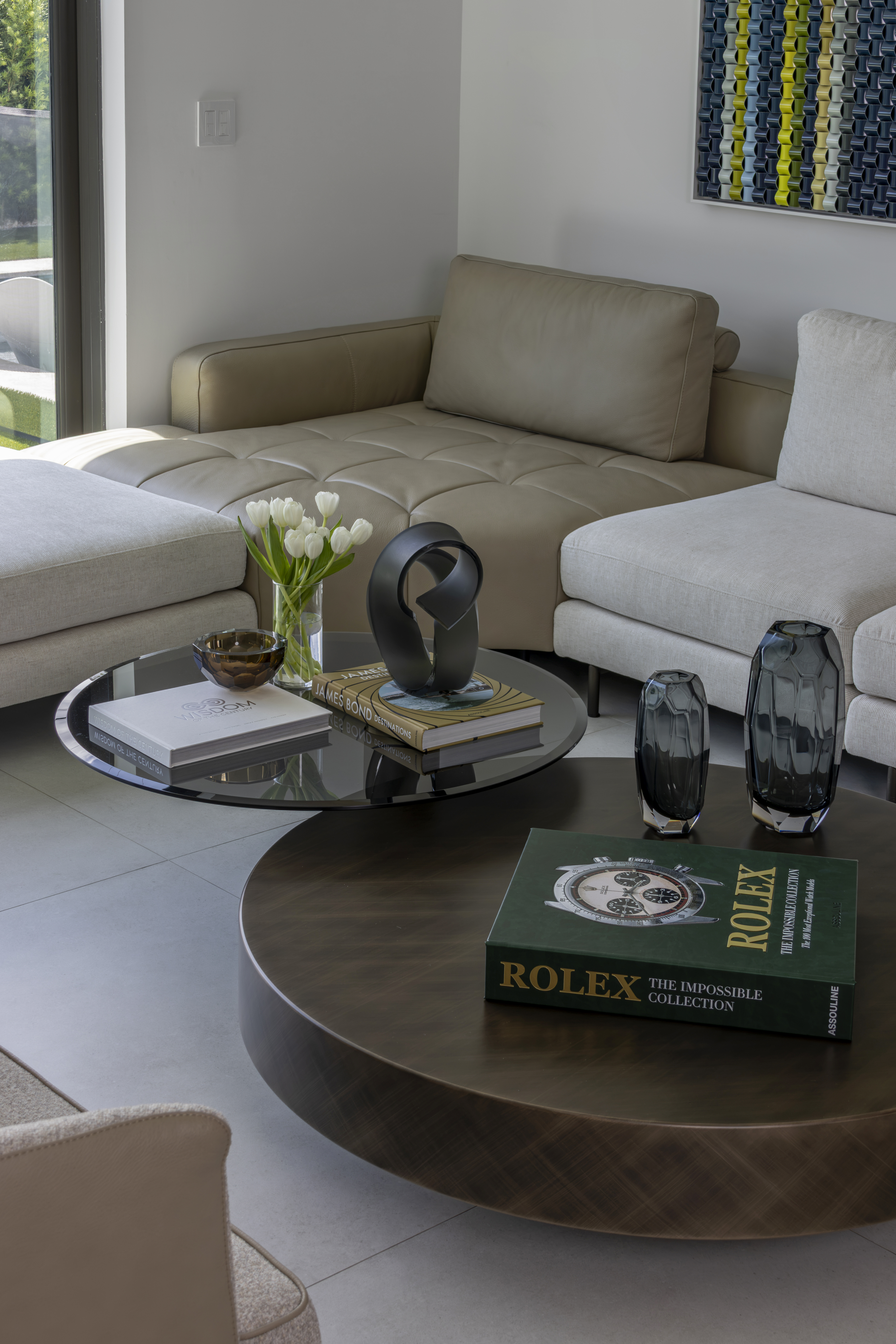 Living room — lounge chairs and coffee table