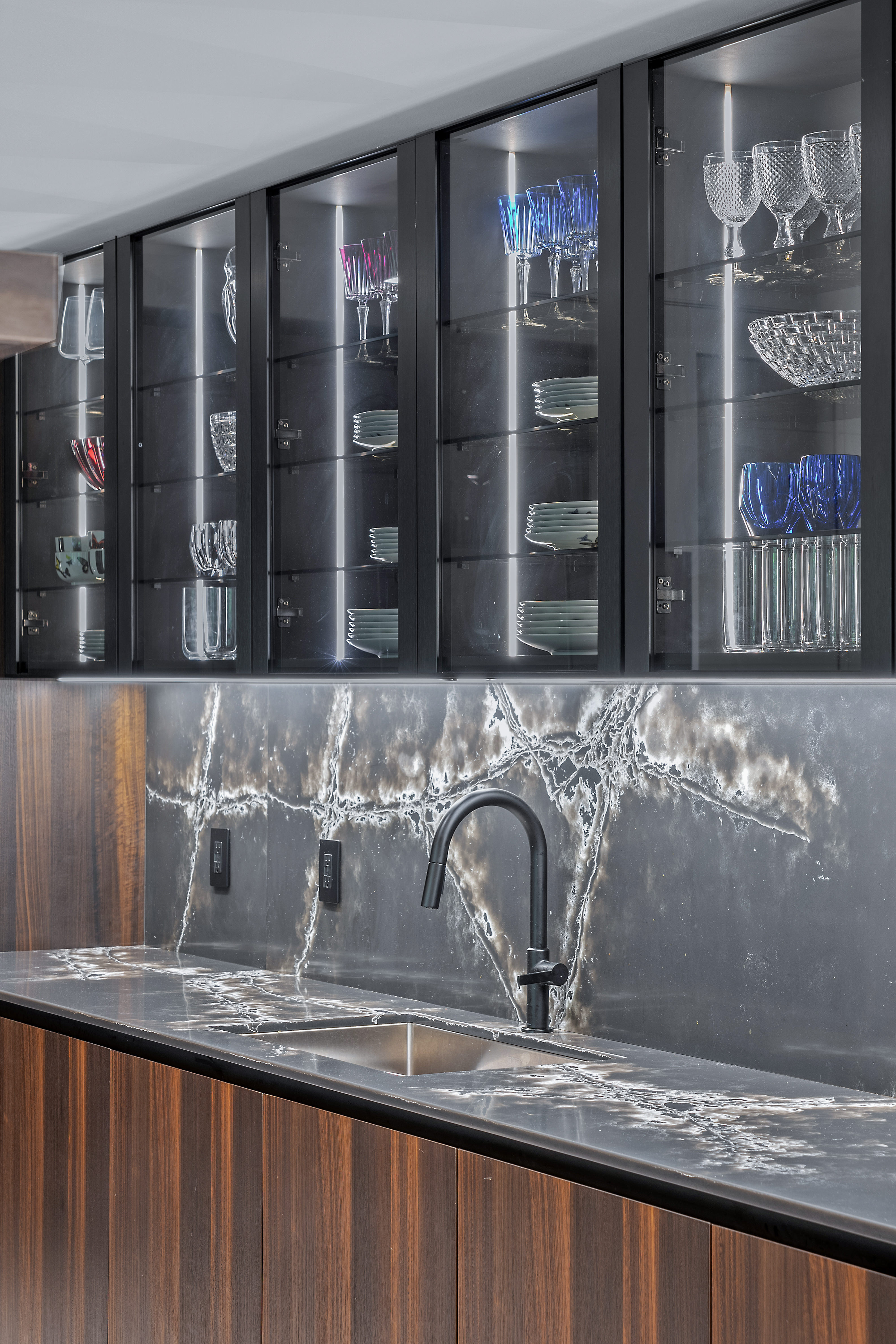 Glass cabinet detail