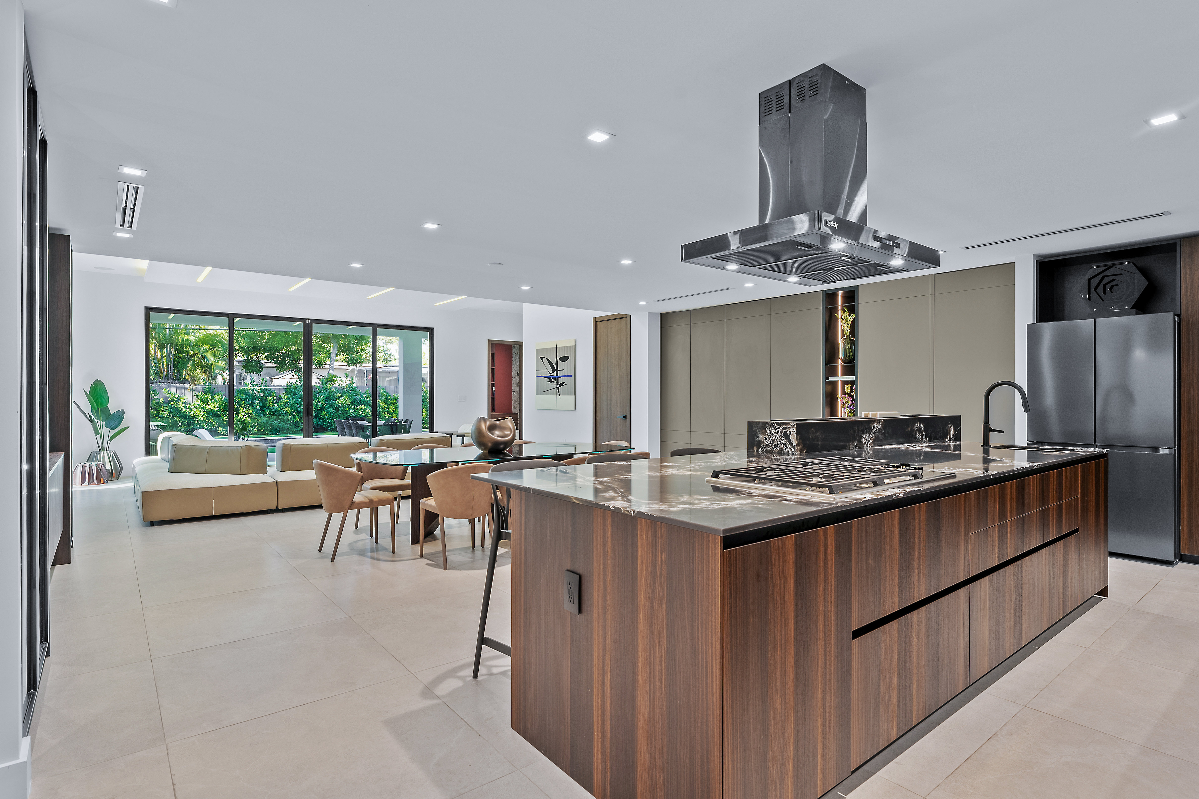 Kitchen from living area