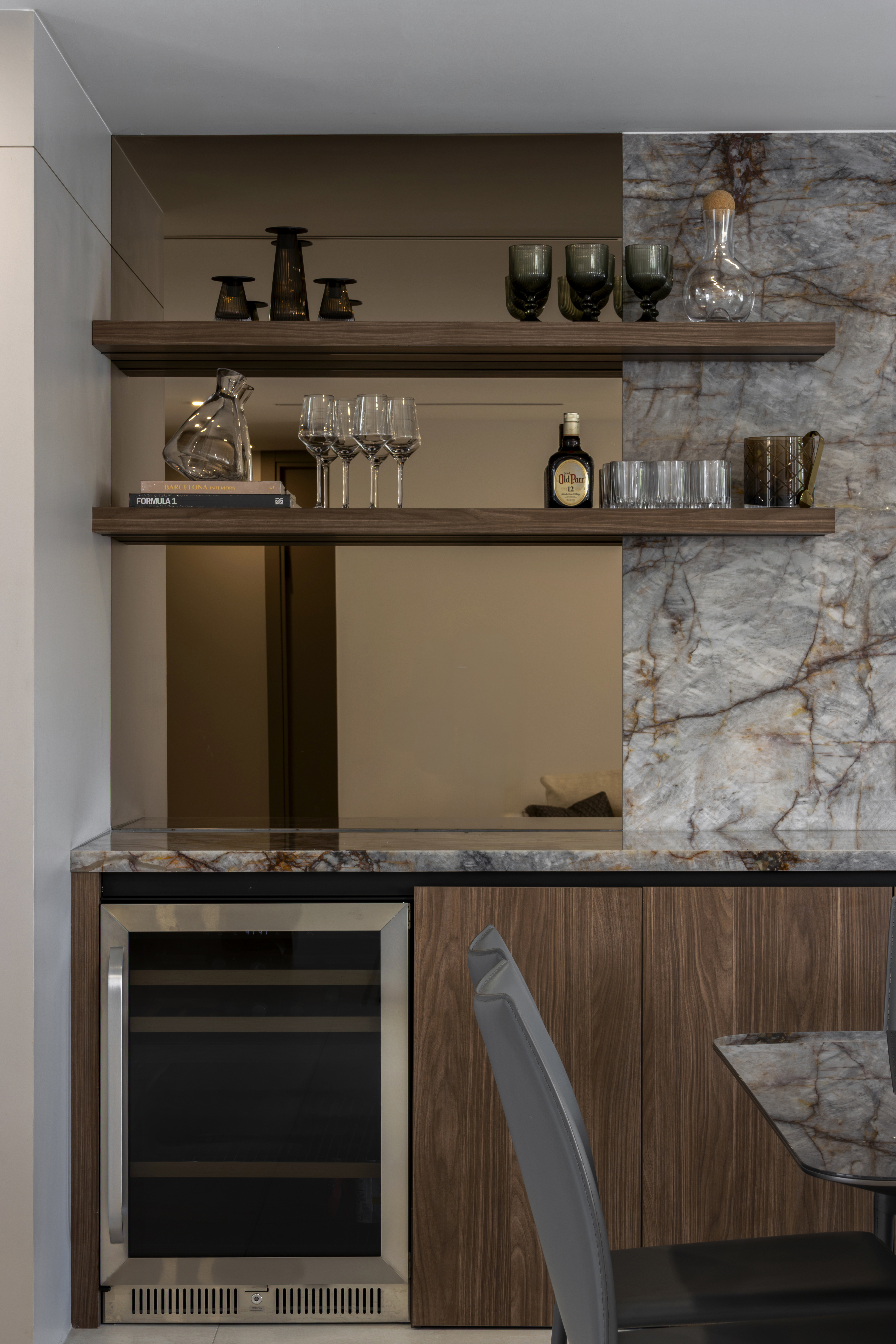 Bar shelving detail