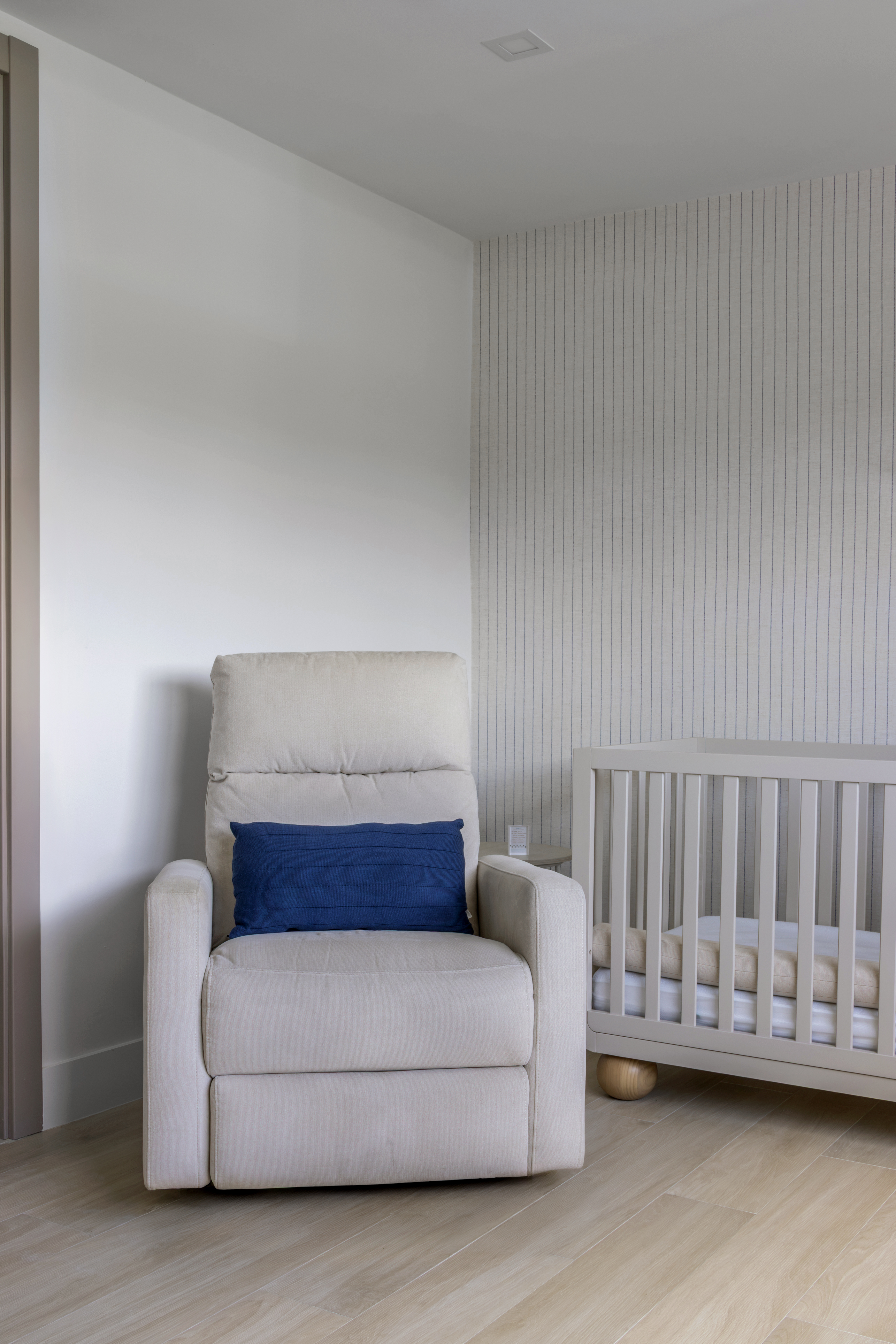 Baby room — recliner and crib