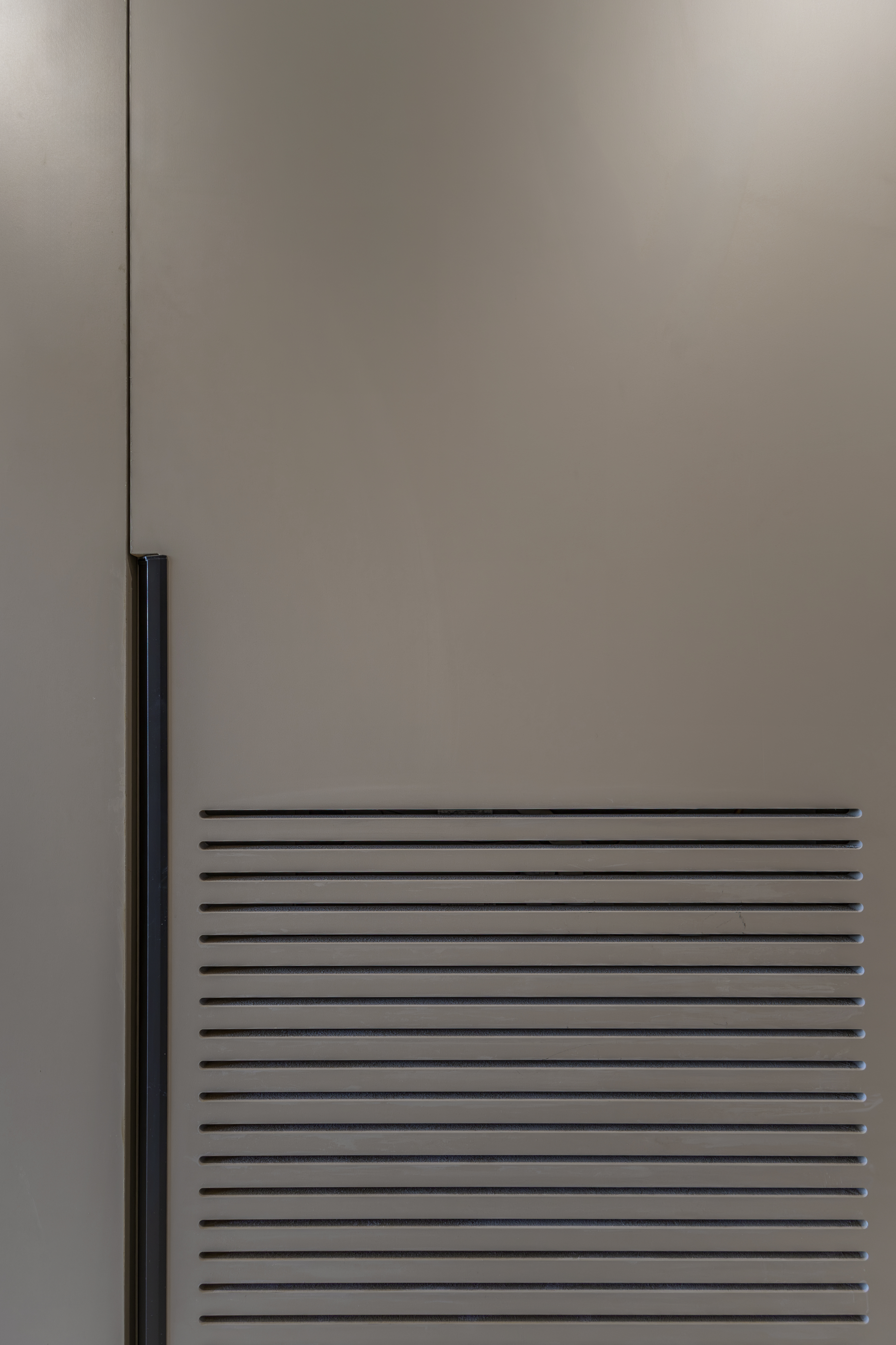 Cabinet detail — louvered panel