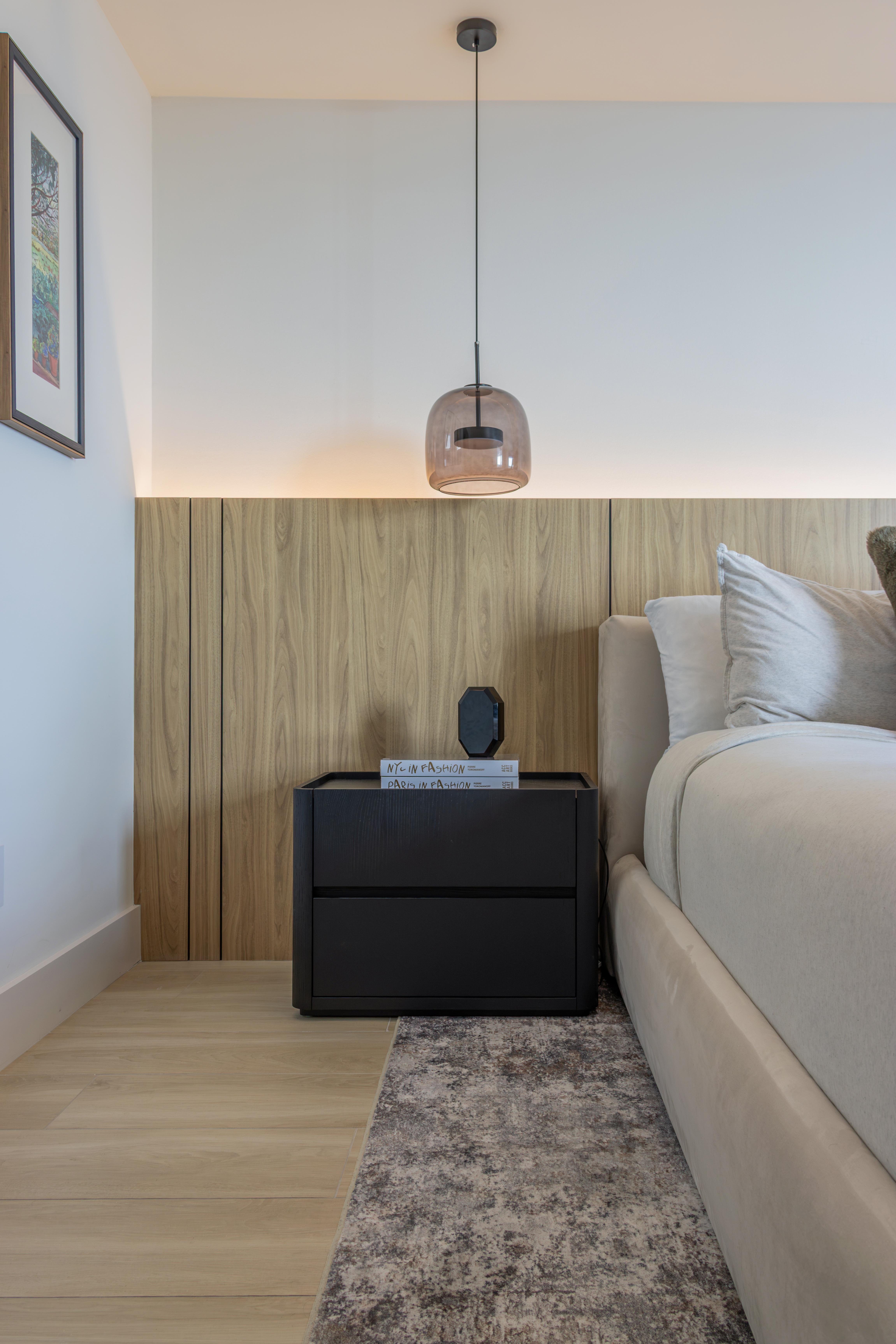 Bedroom nightstand detail